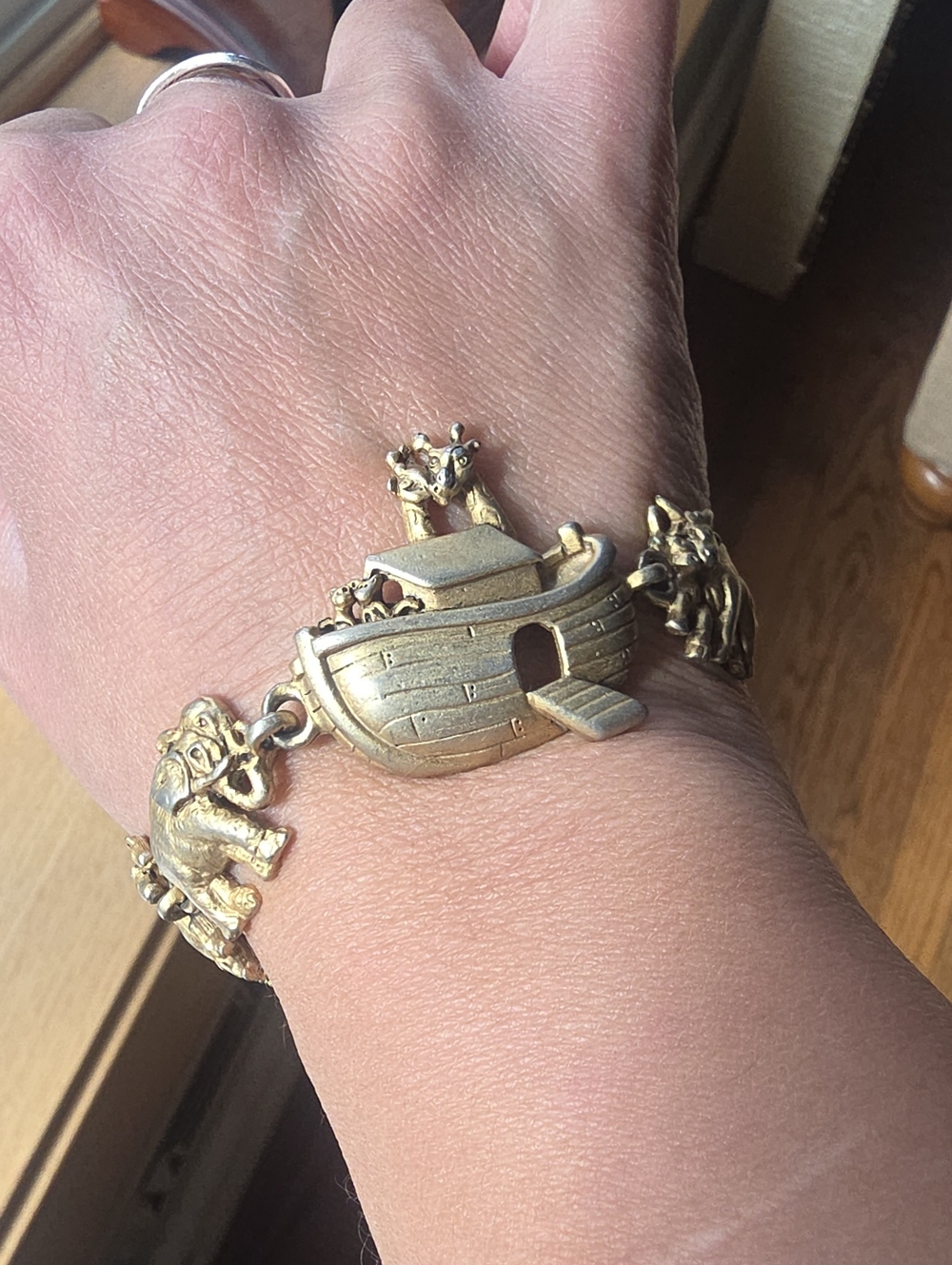 Whimsical vintage 1980s figural link bracelet by AJC